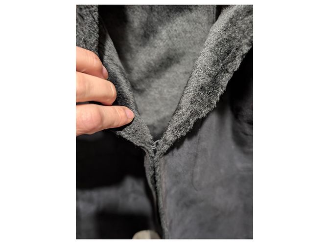 Abrigo de piel sintética Balmain talla 42 como nuevo Negro Dorado - vista 5