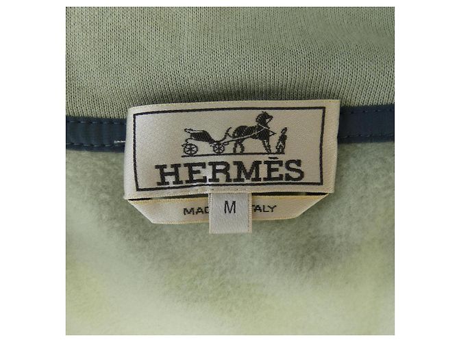 Hermès Moletom com capuz de algodão Hermes Azul Verde Azul marinho - vista 4