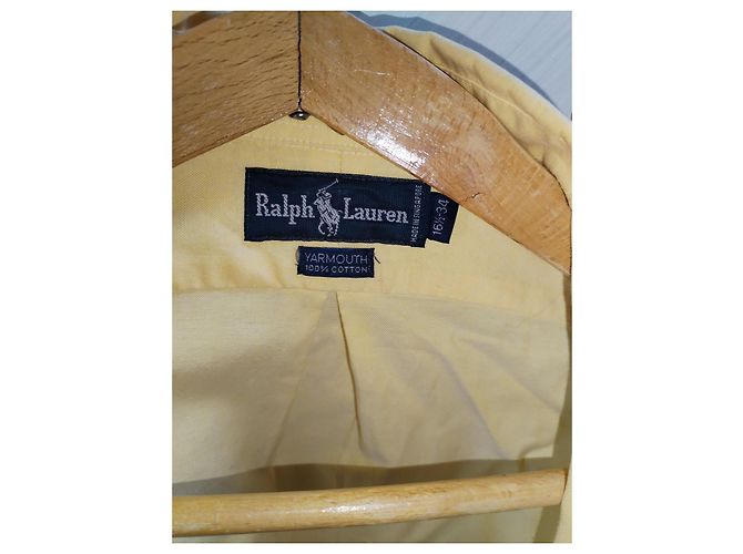 Camicia Polo Ralph Lauren Yarmouth Gialla in Cotone Giallo - vista 6