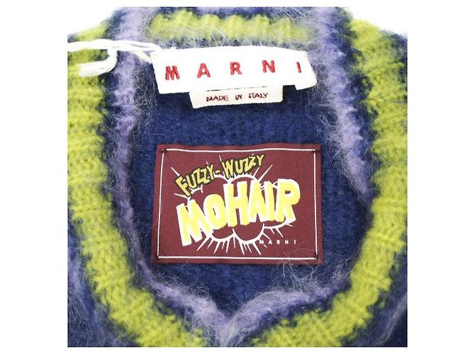 Mohair-Pullover FUZZY WUZZY von Marni Blau - Ansicht 5