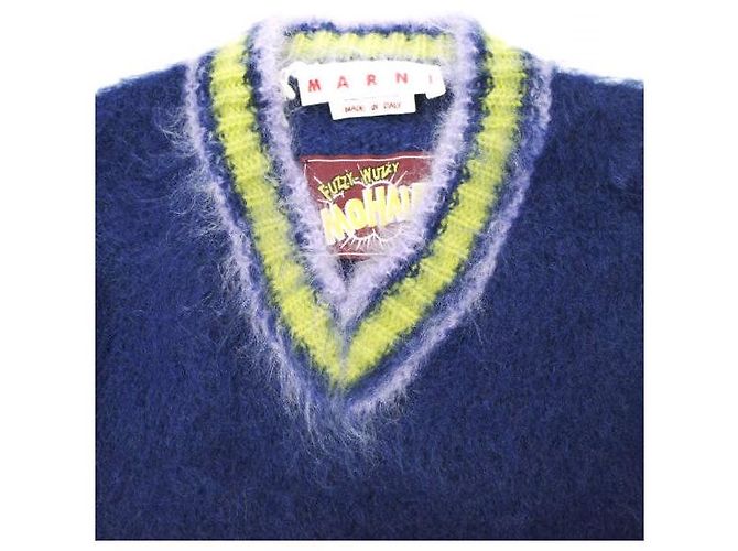 Mohair-Pullover FUZZY WUZZY von Marni Blau - Ansicht 6