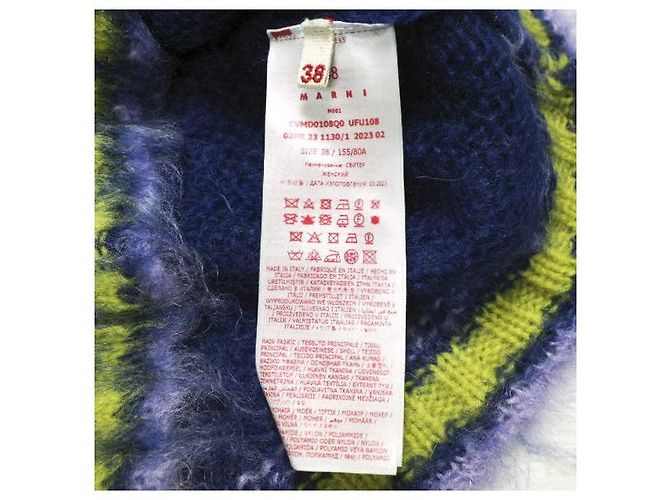Mohair-Pullover FUZZY WUZZY von Marni Blau - Ansicht 9