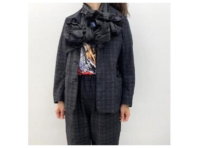 Autre Marque Chaqueta Check×Nylon Taffeta de tao COMME des GARCONS Gris Gris antracita - vista 3
