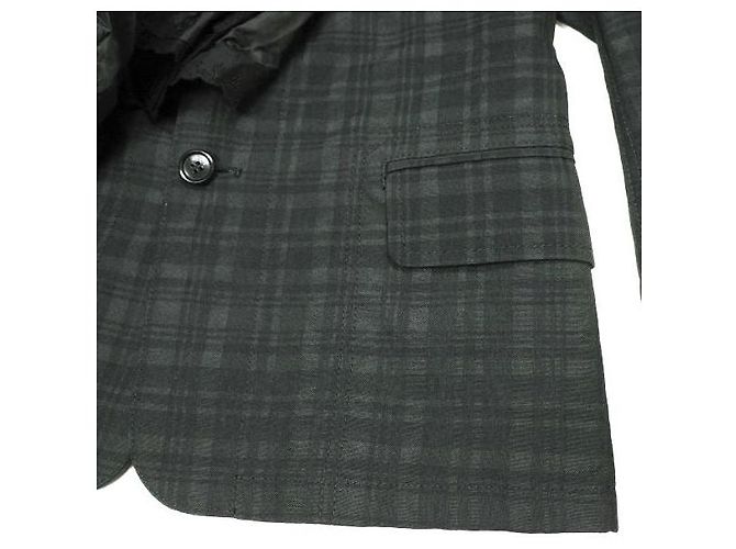 Autre Marque Chaqueta Check×Nylon Taffeta de tao COMME des GARCONS Gris Gris antracita - vista 6