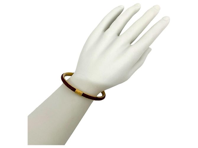 Bracciale in pelle Gucci Rosso - vista 2
