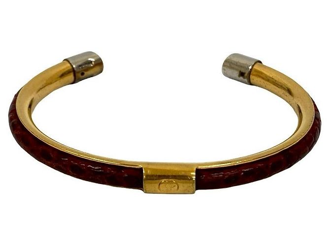 Bracciale in pelle Gucci Rosso - vista 6