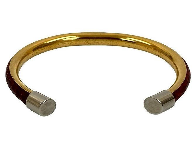 Bracciale in pelle Gucci Rosso - vista 7