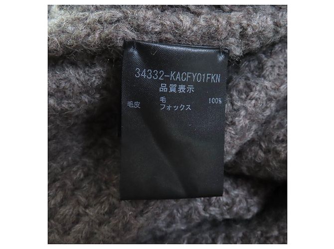 Autre Marque Abrigo de lana con capucha de piel de zorro FOXEY Castaño - vista 9