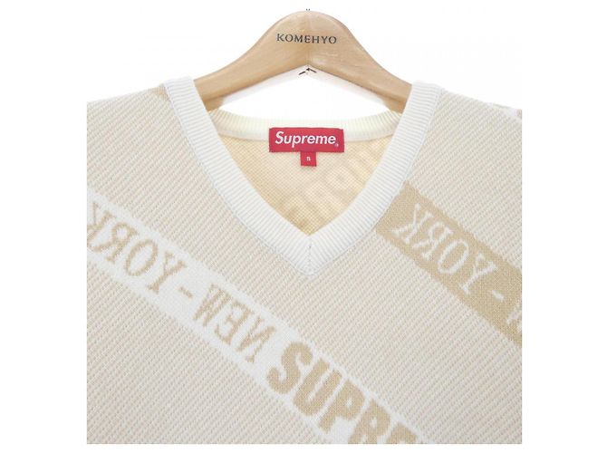Chaleco de lana STRIPE SUPREME Beige - vista 5