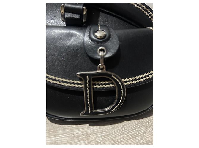 BORSO A MANO MEDIO DETECTIVE CHRISTIAN DIOR IN PELLE NERA Borsa a mano nera Nero - vista 11