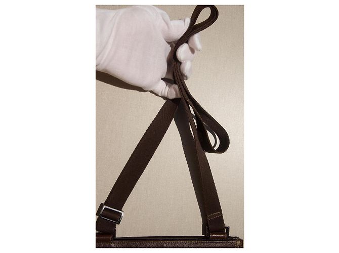 Borsa a tracolla Gucci GG in tela e pelle Marrone chiaro Marrone scuro - vista 11