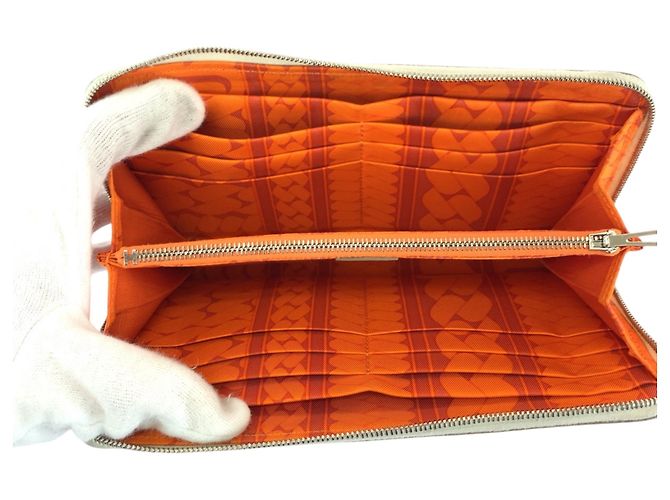 Hermès Hermes Azap Langwallet in Elfenbein Roh - Ansicht 9
