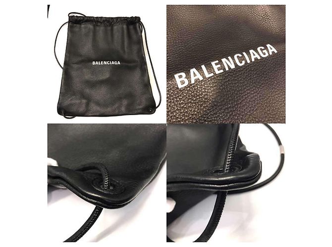Balenciaga Everyday Drawstring Leather Backpack - view 3
