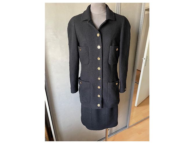 Chanel Tweed Skirt Suit Black - view 2