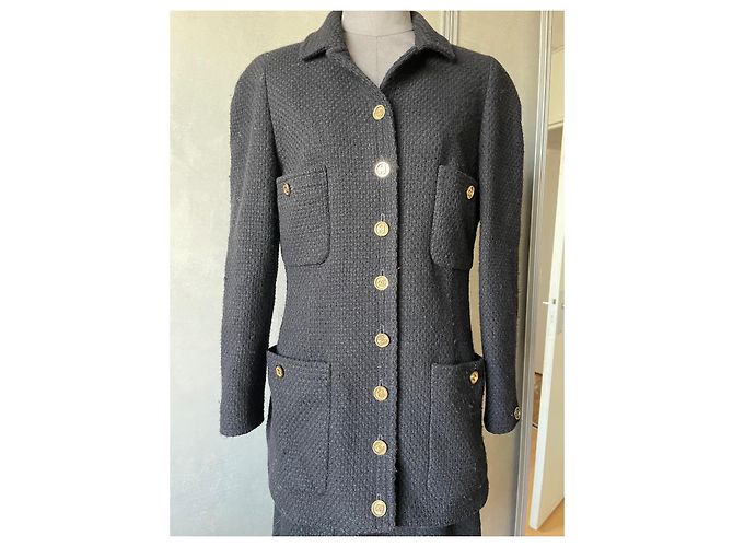 Chanel Tweed Skirt Suit Black - view 3