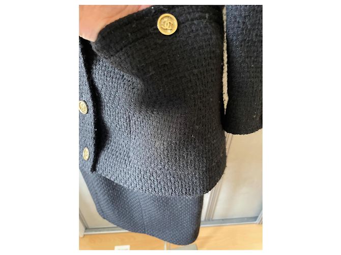 Chanel Tweed Skirt Suit Black - view 6