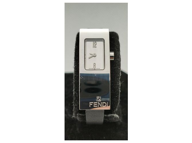 Relógio Fendi 3300L de aço e couro Prata - vista 4