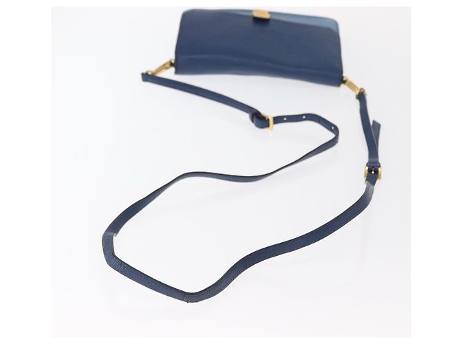 Borsa a Spalla in Pelle Miu Miu Blu - vista 7