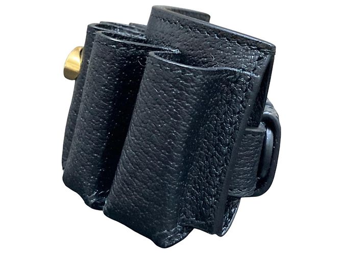 Bracciale in pelle nera Gucci con charm Nero - vista 2