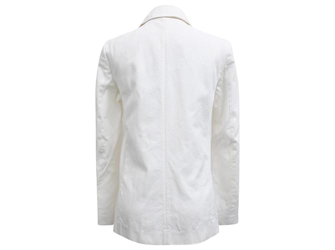 Blazer Doble de Joseph en Algodón Blanco Crudo - vista 3