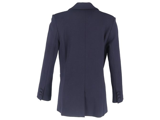 Anine Bing Double-Breasted in Blazer in Navy Blue Polyester - view 3