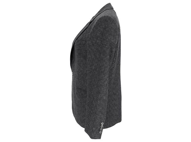 Iro Single-Breasted Tweed Blazer in Grey Wool - view 2