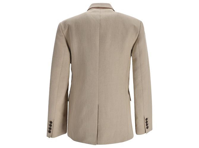 Jaqueta oversized Francoise em algodão bege da Nili Lotan - vista 3