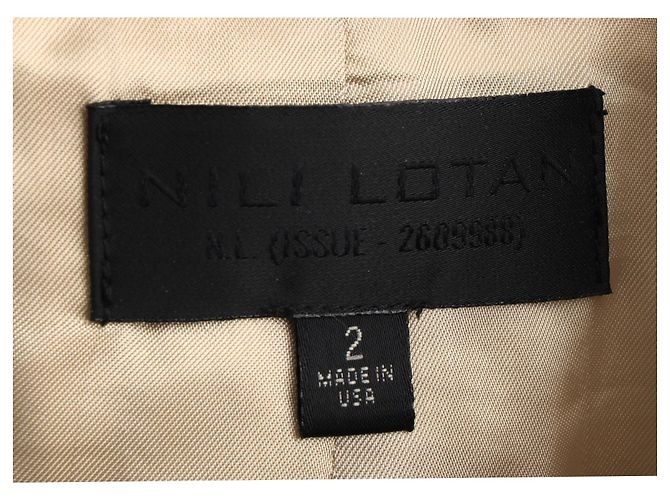Jaqueta oversized Francoise em algodão bege da Nili Lotan - vista 4