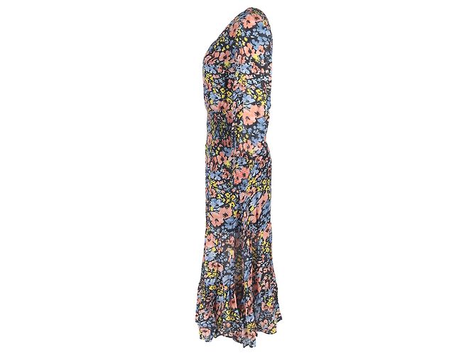 Autre Marque Rixo Maya Rüschen-Maxikleid aus Baumwolle mit Blumenmuster - Ansicht 2