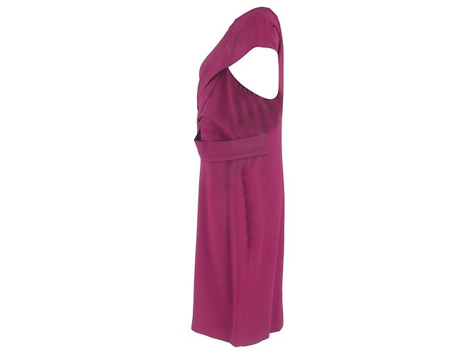 Vestido Midi Drapé Nepa em Viscose Roxa de Roland Mouret - vista 2