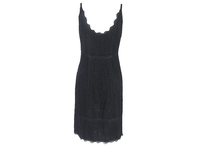 Abito Mini Slip Olivia di Diane Von Furstenberg in Triacetato Nero - vista 3
