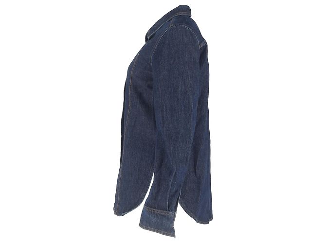 Camicia Totême in denim blu navy - vista 2
