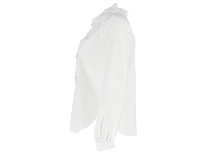 Camisa con volantes de algodón blanco Broderie Anglaise See by Chloé Crudo - vista 2