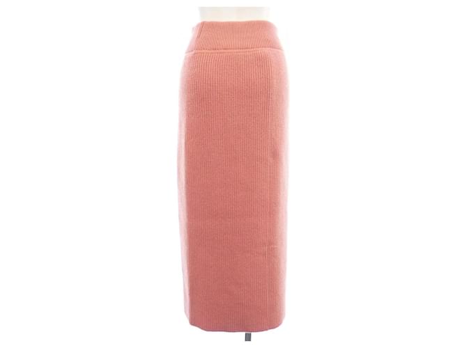 Falda de cachemira Hermès Rosa - vista 2