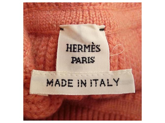 Falda de cachemira Hermès Rosa - vista 4