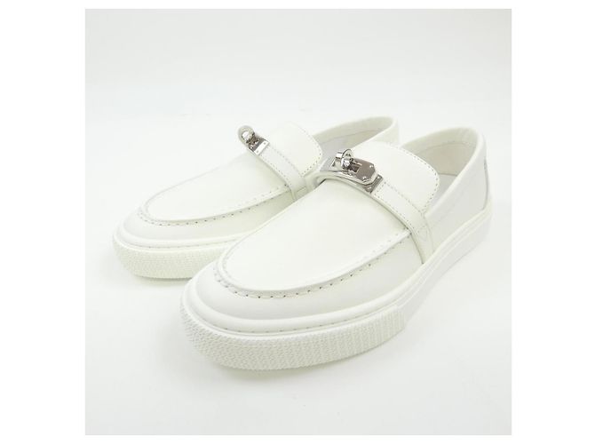 Hermès Hermes Leather Shoes White - view 3