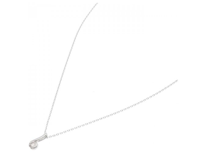 Autre Marque Collana di diamanti Pt900 K18WG Argento - vista 2