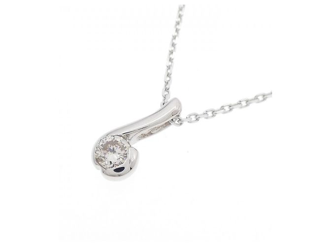 Autre Marque Collana di diamanti Pt900 K18WG Argento - vista 3