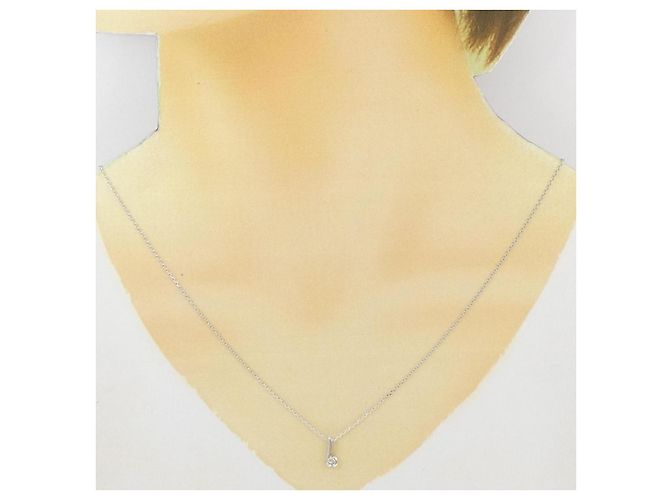 Autre Marque Collana di diamanti Pt900 K18WG Argento - vista 6