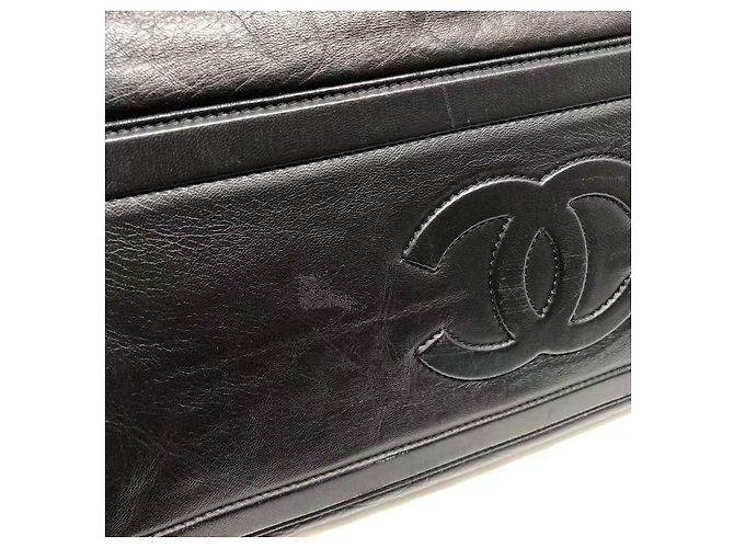 Chanel Coco Cocoon Tote Bag aus schwarzem, gestepptem Lammleder. - Ansicht 8