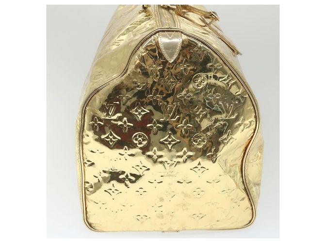 Borsa Keepall Louis Vuitton Monogram Miroir PVC 55 D'oro - vista 4