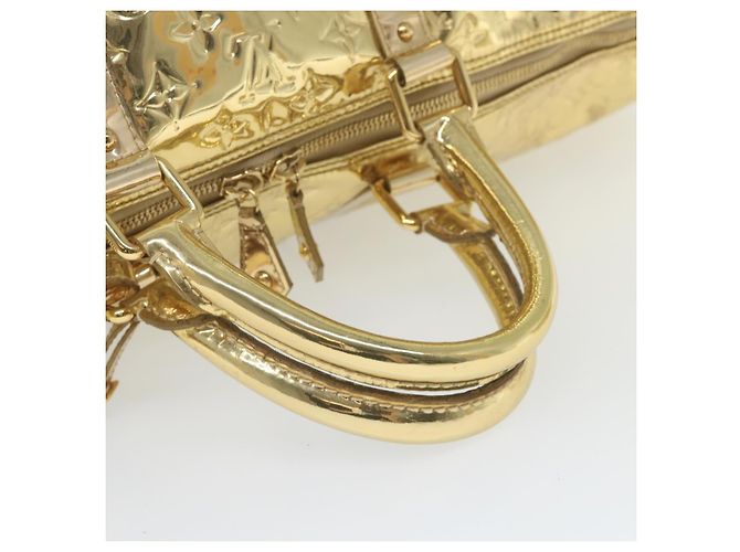 Borsa Keepall Louis Vuitton Monogram Miroir PVC 55 D'oro - vista 5