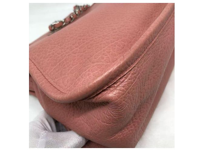 Borsa a spalla Chanel 2.55 in pelle di vitello rosa - vista 2