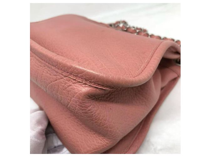 Borsa a spalla Chanel 2.55 in pelle di vitello rosa - vista 3