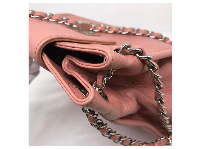 Borsa a spalla Chanel 2.55 in pelle di vitello rosa - vista 6