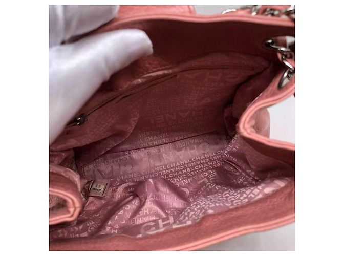 Borsa a spalla Chanel 2.55 in pelle di vitello rosa - vista 7
