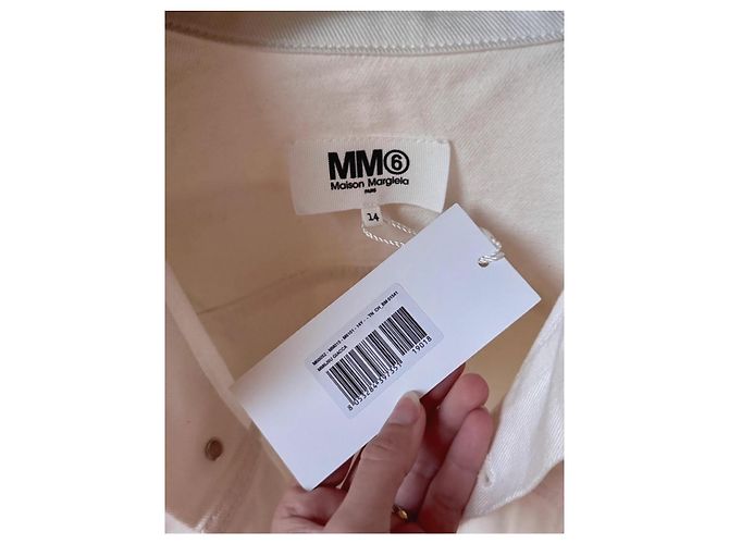 Chaqueta de denim de edición limitada MM6 Negro Blanco - vista 14