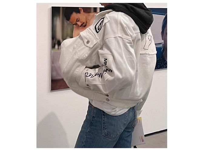 Chaqueta de denim de edición limitada MM6 Negro Blanco - vista 17