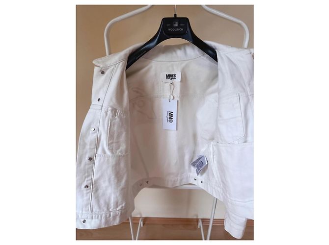 Chaqueta de denim de edición limitada MM6 Negro Blanco - vista 2