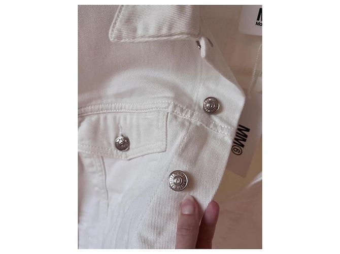 Chaqueta de denim de edición limitada MM6 Negro Blanco - vista 5